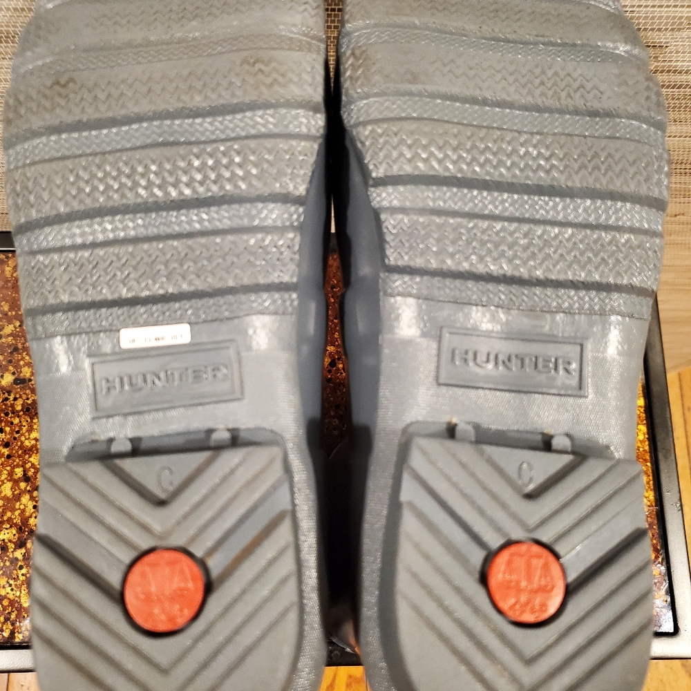HUNTER Original Grey Short Gloss Boots - Picture 4 of 12
